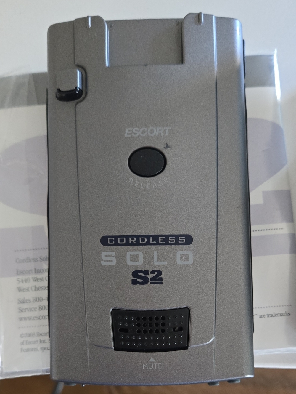 Cordless Solo S2 Radar Detector - Silver